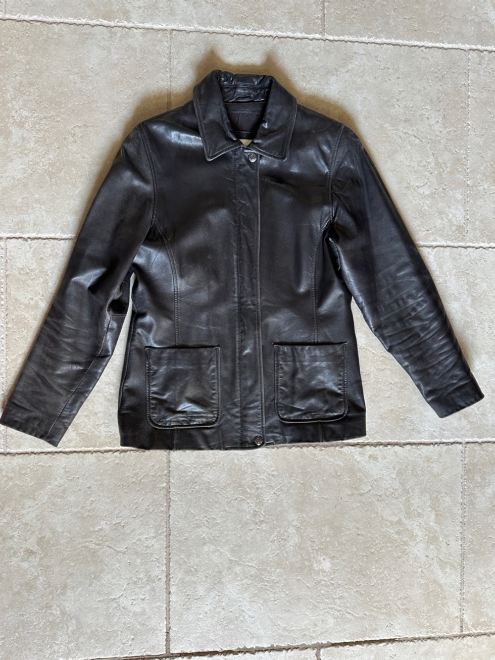 Liz Claiborne Classic Black Leather Jacket